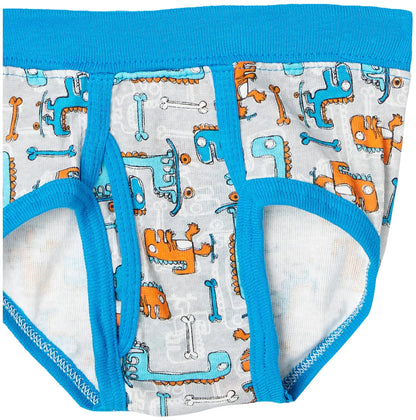 Hanes Toddler Boys' Briefs Pack, Dinosaur Printed Cotton Underwear, 10-Pack 4 Assorted - 10 Pack